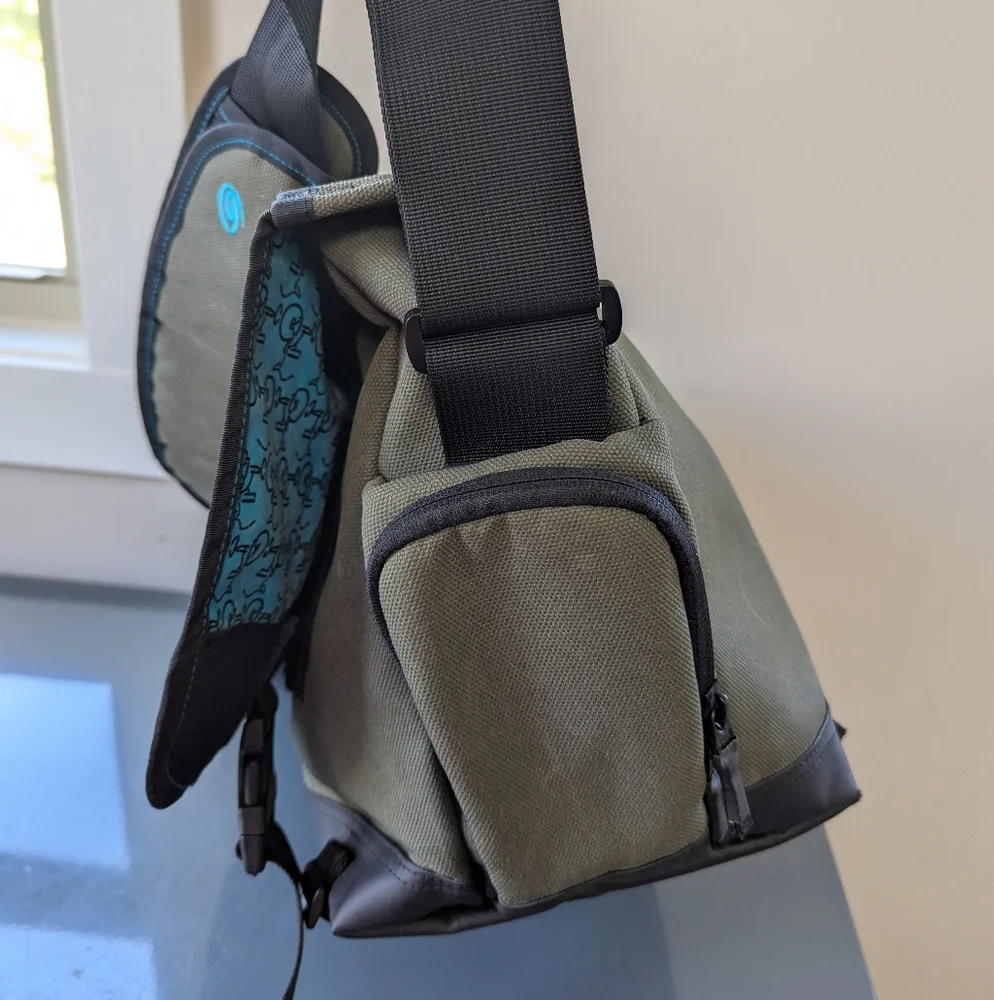Timbuk2 Stork Messenger Diaper Bag Green Coated‎ Canvas